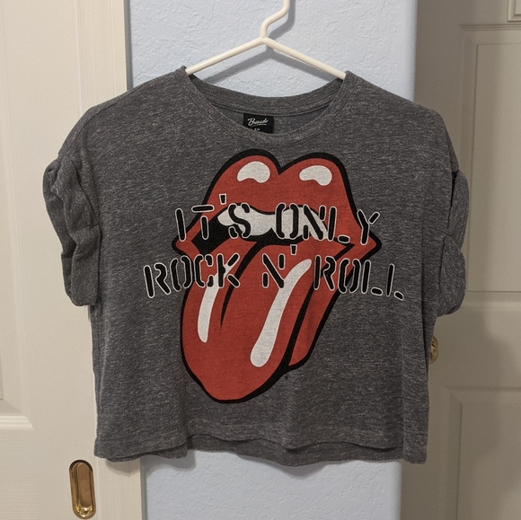 Bravado Tops - Rolling Stones Crop Top Band Shirt